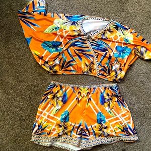 Two piece shorts and crop top from SHEIN(very stretchy material) never worn.